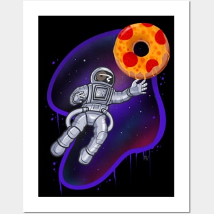 Astronaut Pizza Bagel Posters and Art